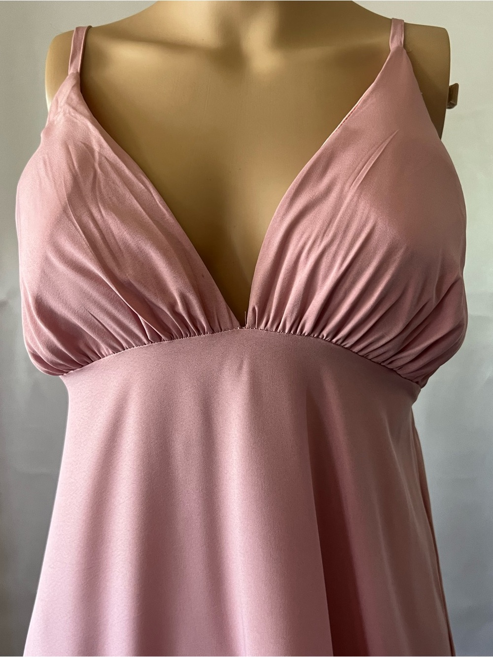 Pink Ruffled V-Neck Sundress - Picture 3 of 7